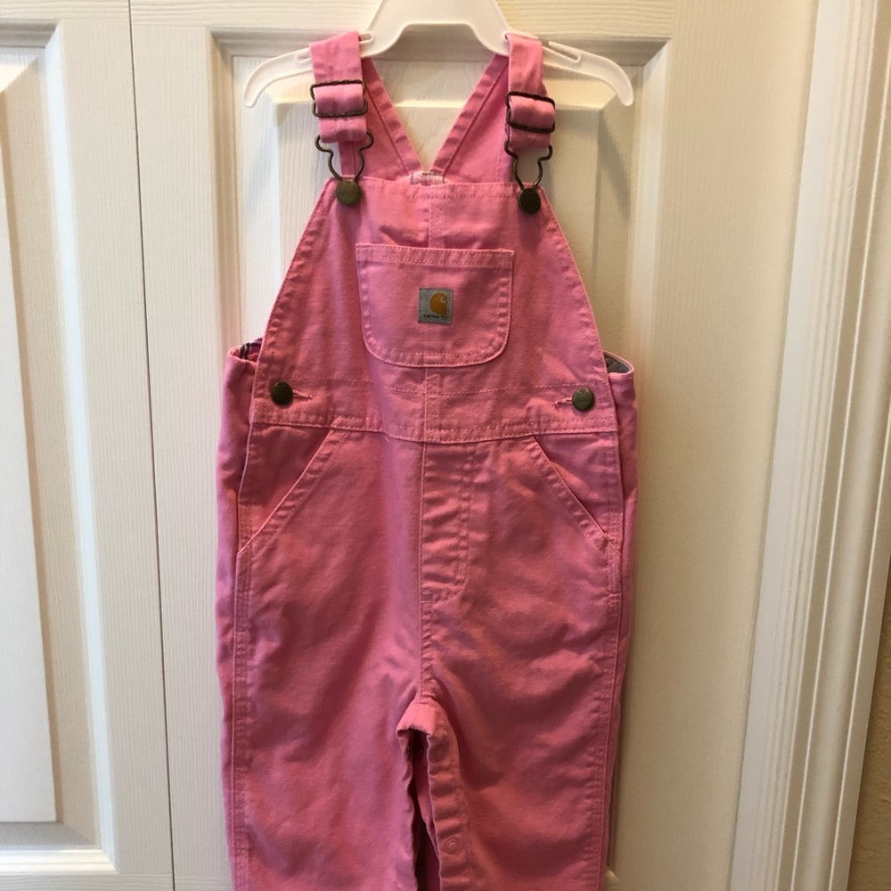 Toddler Girl Pink Carhartt Overalls